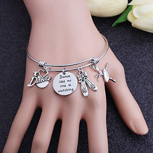 Bobauna Dance Bracelet I Love Dance Bracelet Dance Jewelry Gift For Dancer (Dance Bracelet) #TOP4