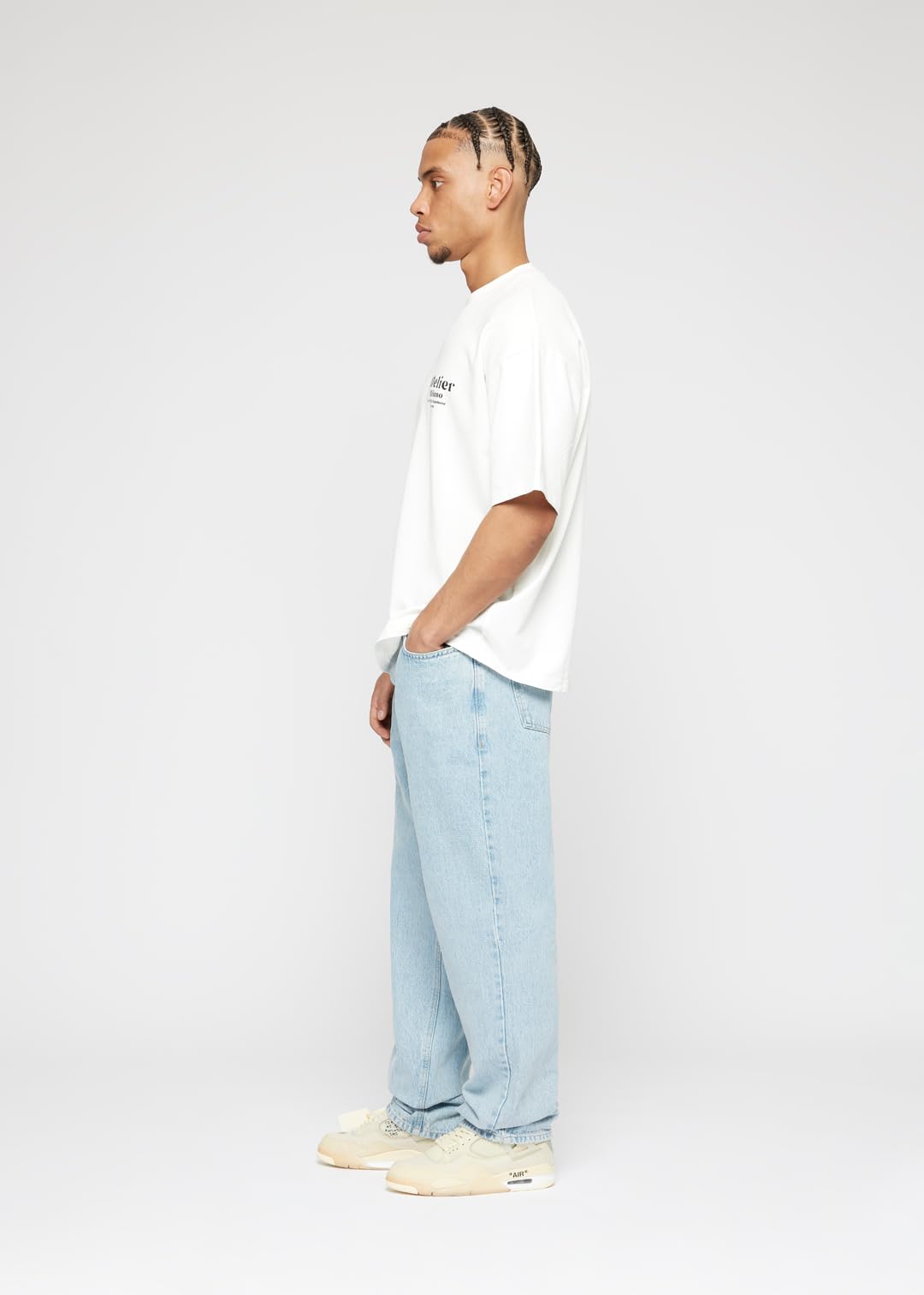 Burocs Baggy Fit Jeans - Black Grey - Jeans Herren - 5-Pocket-Style - Mit YKK-Reißverschluss - 100% Baumwolle