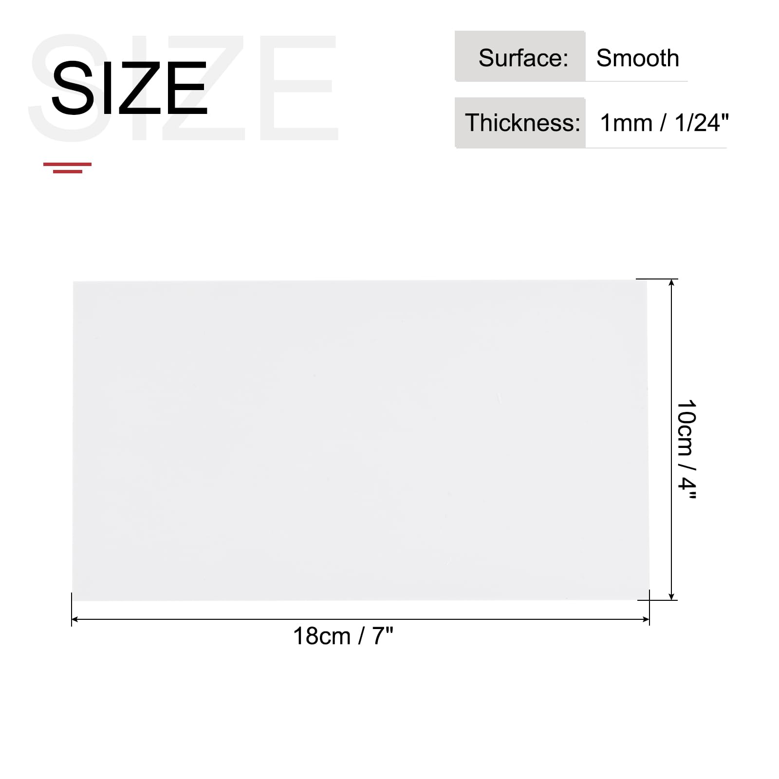 QUARKZMAN Płyta z tworzywa sztucznego ABS 10 cm x 10 cm x 0,04 cala ABS płyty styrenowe do budowy modeli "zrób to sam" panel rzemieślniczy biały