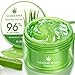 Aloderma Organic Aloe Vera Gel for Face & Body, 96% Pure Aloe Gel Made within 12 Hours of Harvest, Ideal for Skin, Scalp, & Hair Hydration, Calming Moisturizer for Soothing After Sun Care, 7.05oz