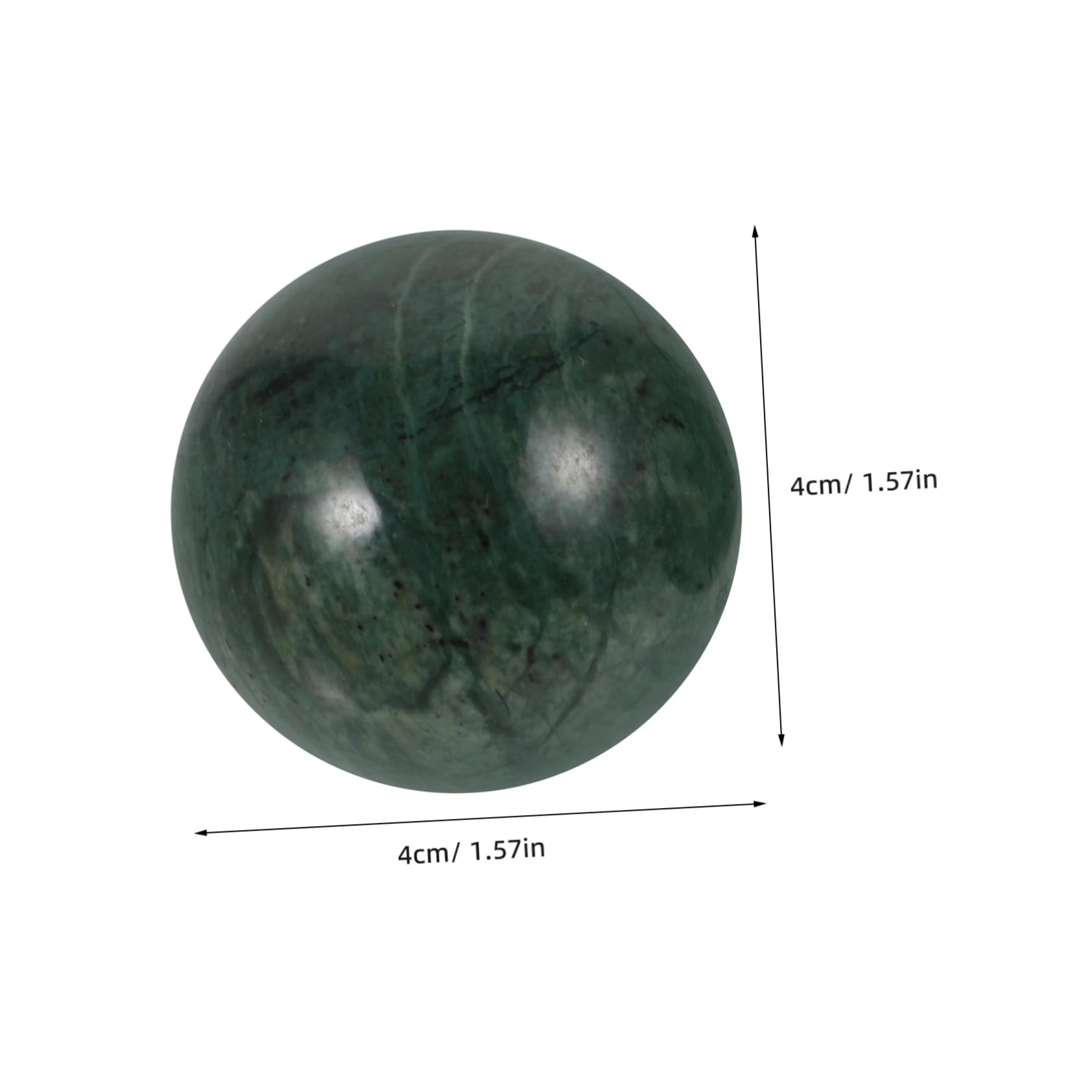 Healeved 2Pcs Jade Hand Massage Balls Chinese Hand Exercise Balls for Relief Durable Natural Jade for Physical Therapy Home Decor