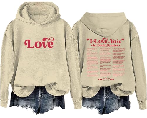 I Love You In Book Quotes Sweatshirt, I Love You In Book Quotes Hoodie, Men'S Women'S Same Style4