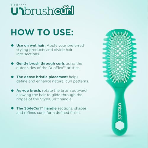 Image of FHI Heat UNbrush Curl Collection for Pain-Free Brushing & Curl Enhancing Styling for Curly Hair Types - Use on Wet Hair Only