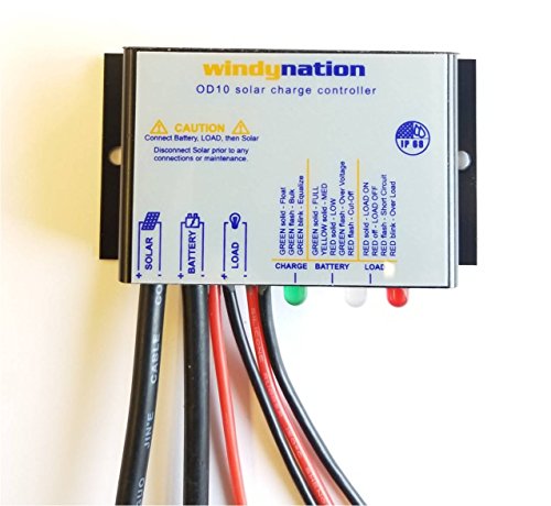 Régulateur de charge solaire 10A Windynation étanche 12V pour panneau photovoltaïque