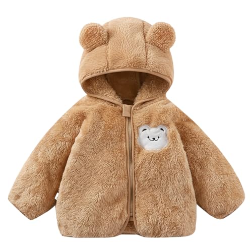 Image of Mokitoni Toddler Winter Fleece Coat Baby Boy Panda Jacket With Hood 18-24 Month Outerwear