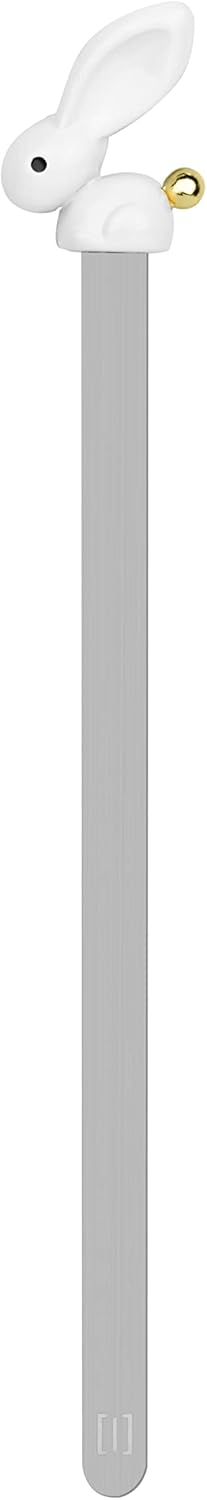 Metalmorphose Zinc Alloy Bunny Design Stationery Bookmark, White/Silver