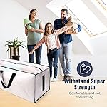 8 Pack Large Strong Moving Bags with Zippers & Carrying Handles - Water-Resistant - Heavy Duty Storage Tote for Space Saving, Fold Flat, Alternative to Moving Box (Semi-Transparent) - Image 5