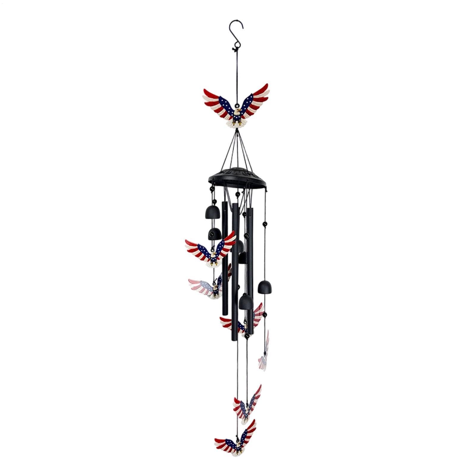 Garten Windspiele Metall Retro Patriotisch mit Aufhänger | Outdoor Windspiel für den Garten, Dachvorsprung, , Balkon, Hinterhof, , Hausbesitzer, und