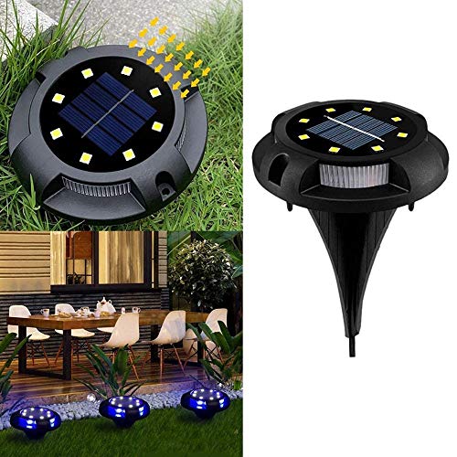 Luminaria Solar Led Energia Kit 4 unid Jardim Grama Espeto Recarregavel Luz Casa Decoração
