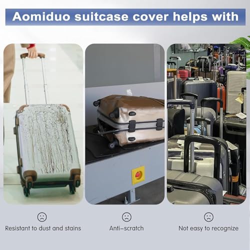 Image of LIGHTNIING HAMMERZ Transparent Luggage Cover | Clear PVC Suitcase Cover | Trolley Bag Protective Covers Case Waterproof Travel Bag Suitcase Covers | (24inch Medium)