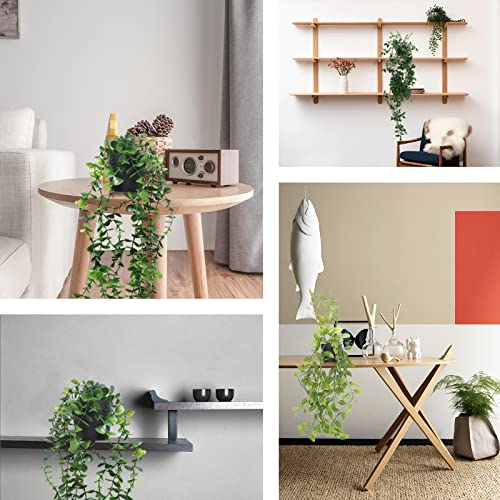 INSANYJ Artificial Plants Indoor Outdoor, 3 Packs Fake Plants, Artificial Hanging Plants Fake Ivy With Pots Home Decor for Wedding, Party, Home Garden Bathroom Wall Decoration - Image 7