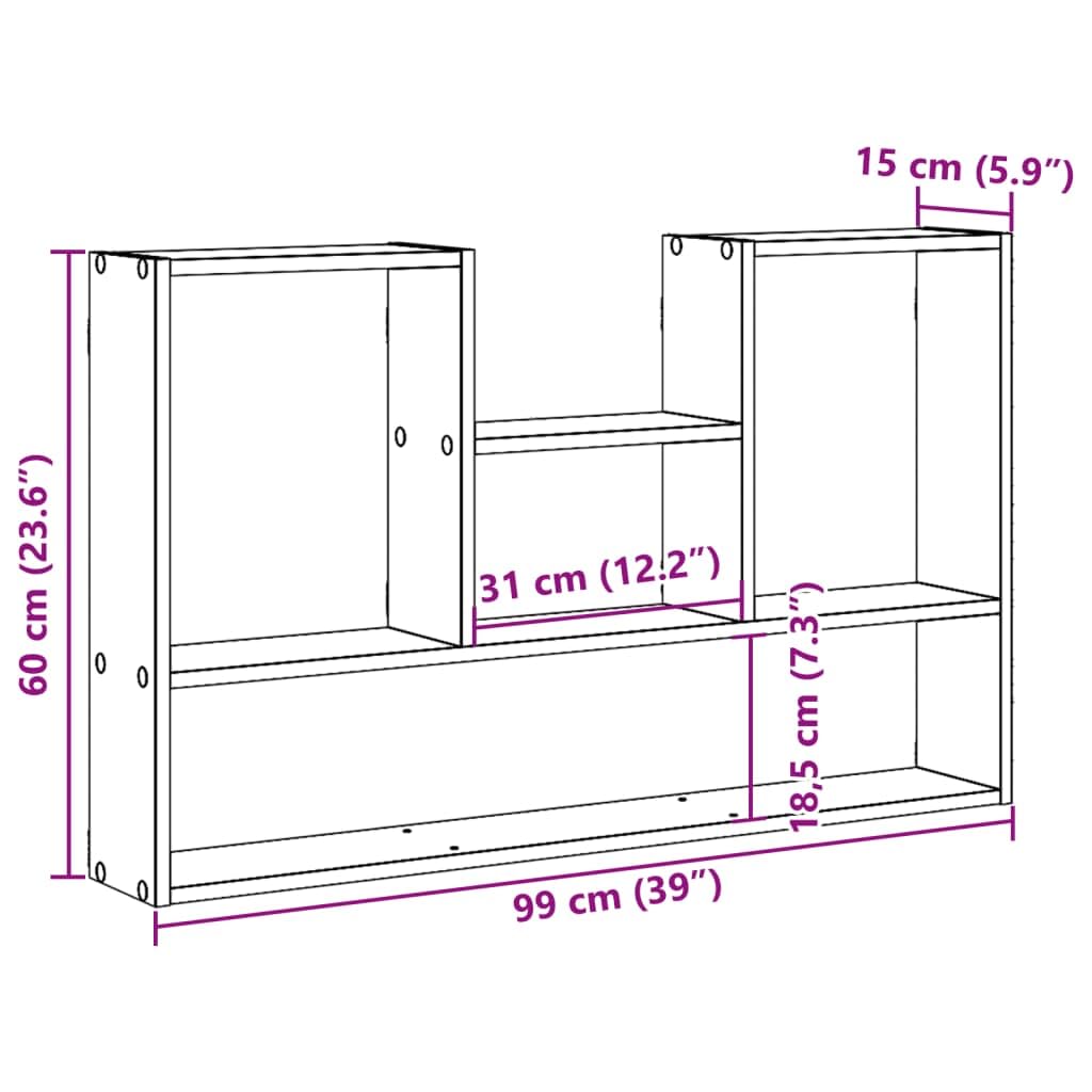 vidaXL Étagère Murale Blanche 99 x 15 x 60 cm Bois d'ingénierie