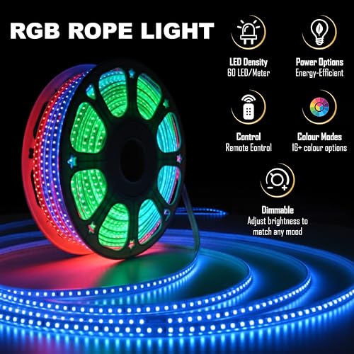 Forus 20M Smart RGB LED Rope Light with Remote RGB - 20 Meter - Image 4