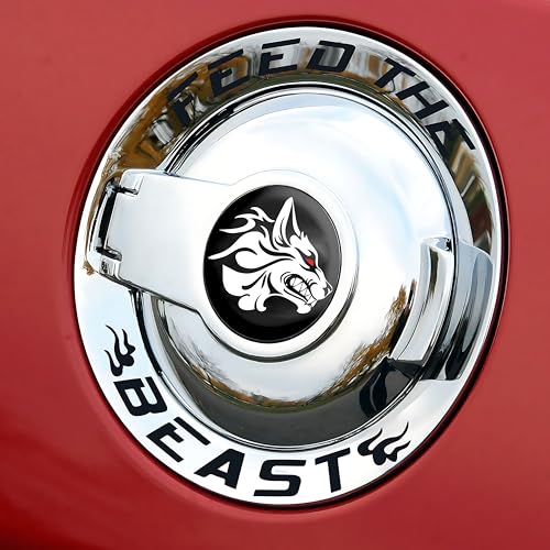 Insignia Hellhound Dodge Challenger con emblema de vinilo premium Feed The Beast 3