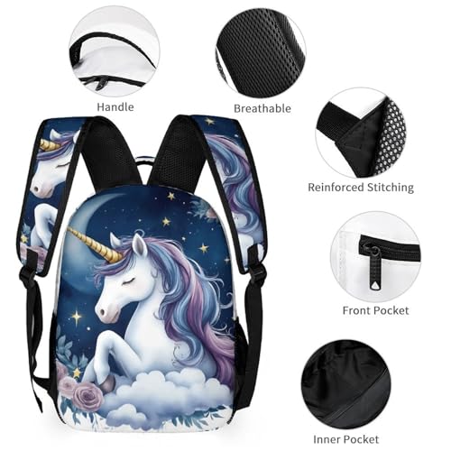 Unicorn Cloud Cute Personalized Backpack 3 Set Personalized Add Your Name School Bag with Lunch Bag Pencil Case Customized Backpack for Kids Girls Boys2