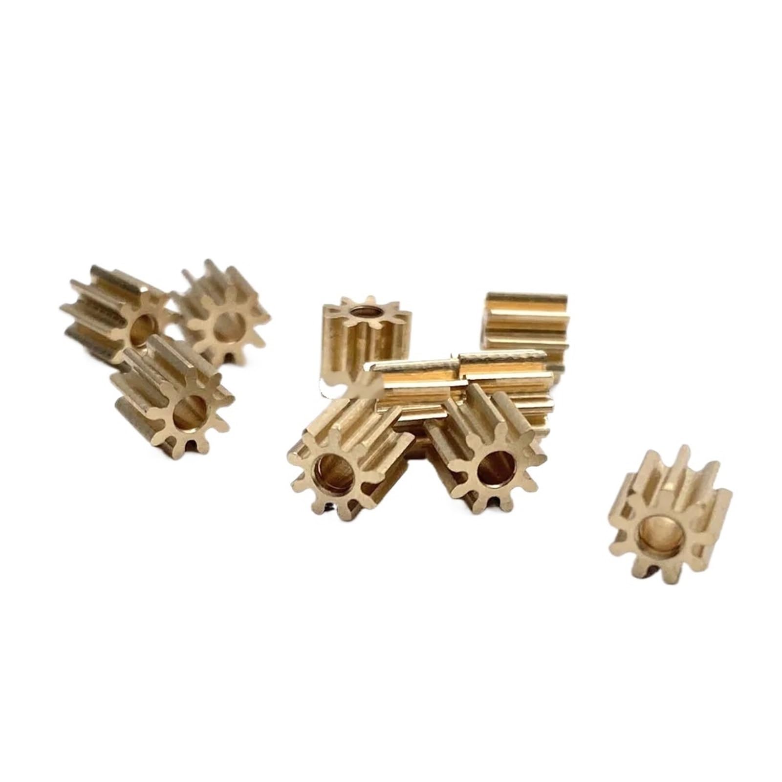 Bevel Gear Pinion Hardware Mechanical 10pcs 0.5M 9T Small Copper Gear 1.5/2mm Diameter Gear(1.5mm)