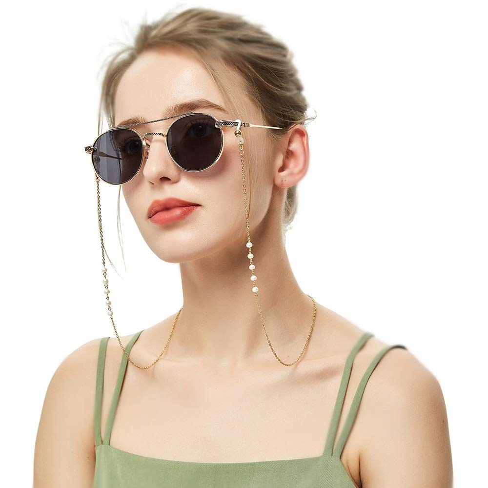 Sonnenbrillen-Kette, Brillenband, MS Brillen Metall Reifen Kette Halteseil Brille und Sonnenbrille Halsband