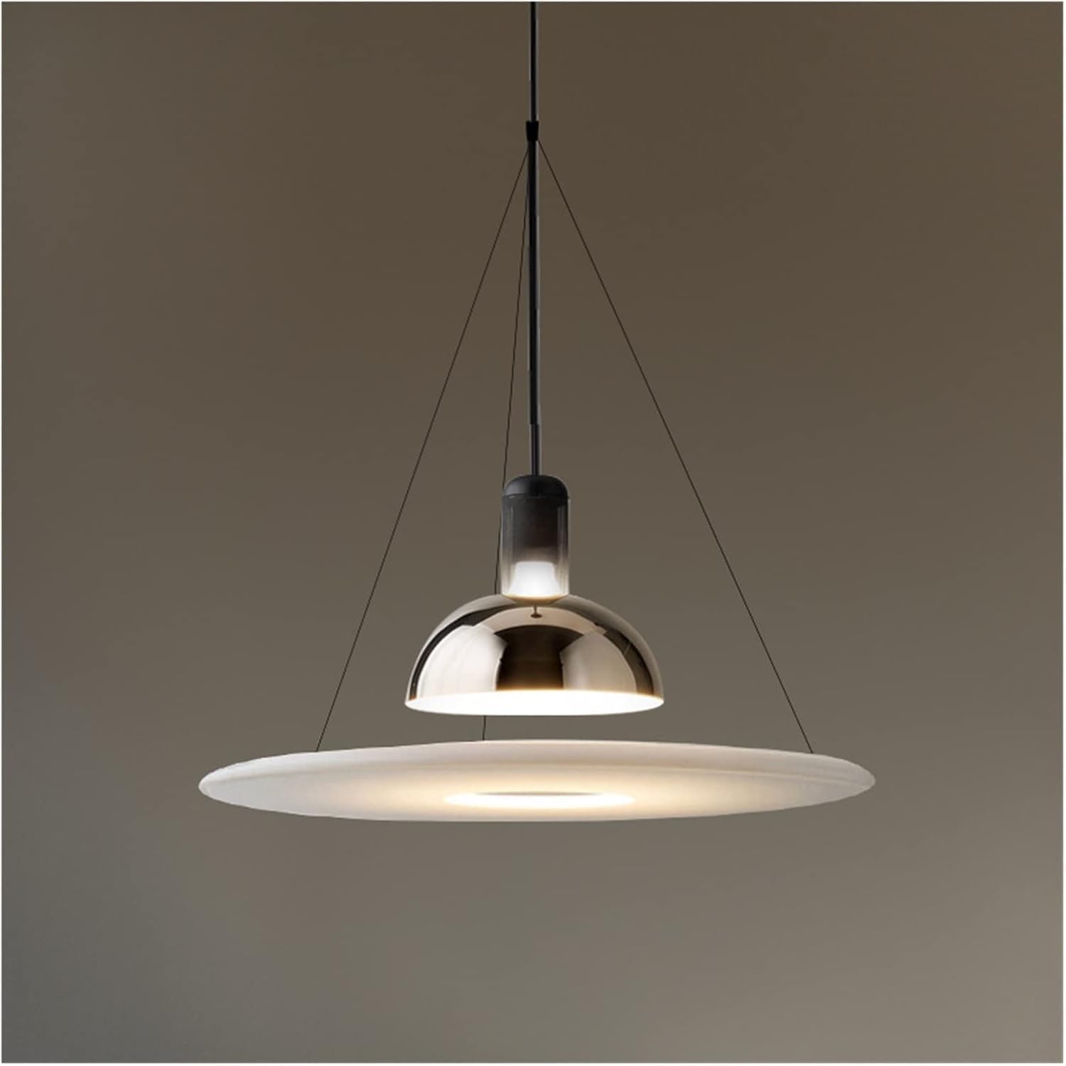Italian Style Modern Chandelier, Wrought Iron Pendant Light Fixture, Adjustable Metal Ceiling Lamp for Living Room, Dining Room, Porch, and Corridor (73 * 60cm)(73 * 60cm)