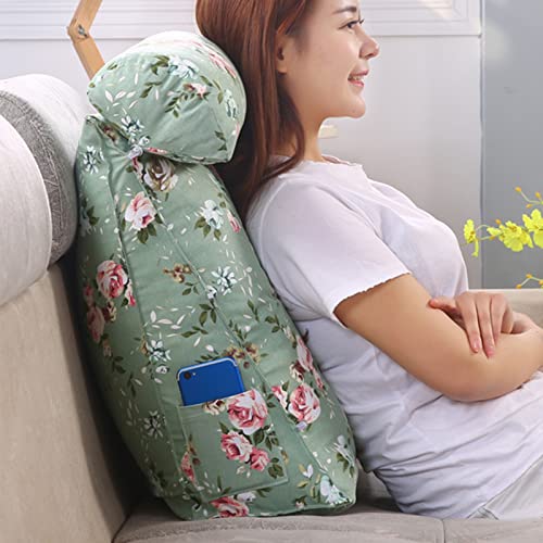 Ljyljh Ergonomic Reading Bed Rest Pillow - Backrest Headboard Cushion With Adjustable Neck Pillow For Sitting In Bed, Positioning Wedge Back Support Pillows,Green #TOP1