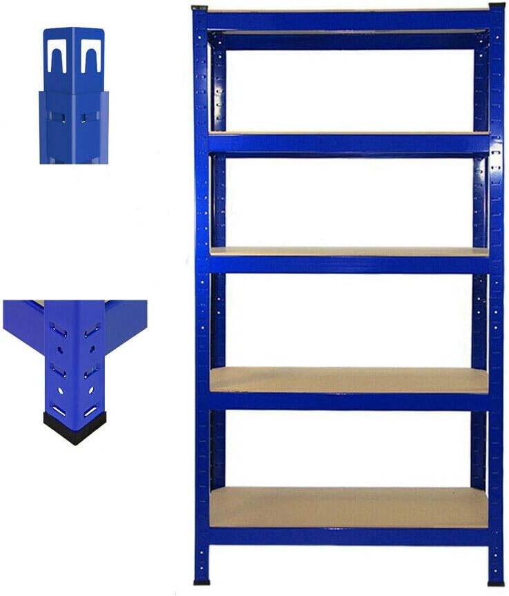 Heavy Duty 5 Tier Garage Shelving Units Metal Storage Shelves Shed