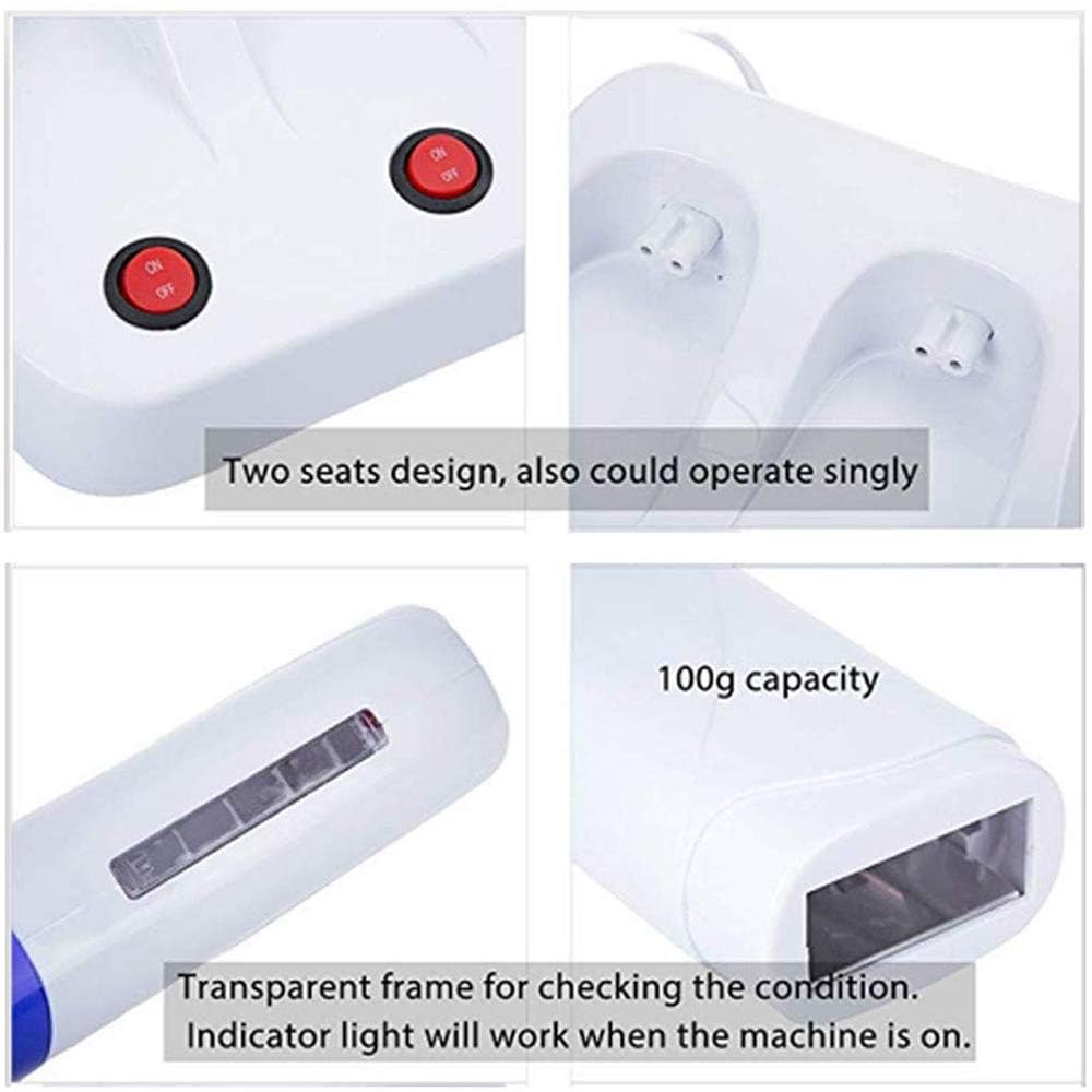 Wax Warmer for Hair Removal, Double Roll-On Electric Wax Heater, Blue