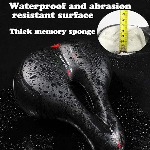 Fahrradsattel, Bequem Weich Memory Foam Ergonomisch Stoßdämpfend Atmungsaktiv Fahrrad Sattel,...