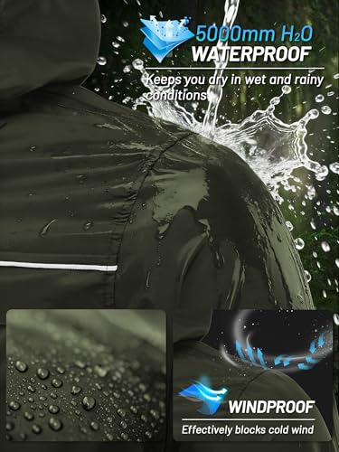 Image of SWISSWELL Mens Rain Jacket & Coats Packable Lightweight Waterproof Rain Shell Hooded for Golf Travel Hiking