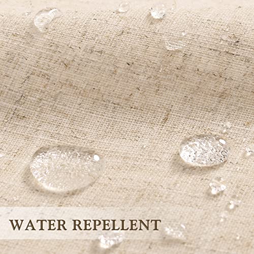 Farmhouse Texturted Natural Linen Blend Fabric Vintage Country Style Ruffle Elegant Cream Bath Curtain Waterproof Burlap Shower Curtains Beige #TOP3