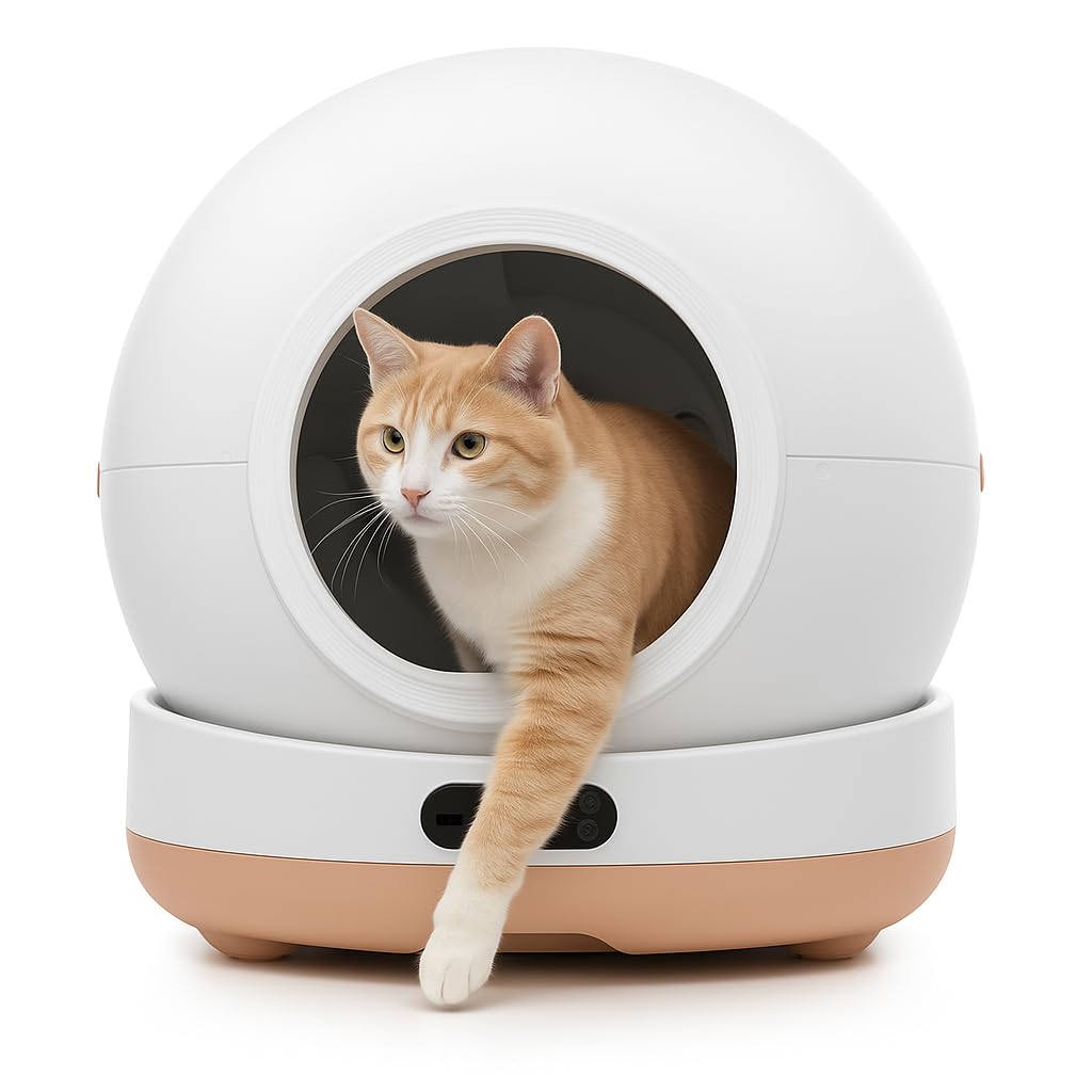 Automatische Katzentoilette CB003 - Selbstreinigende Katzentoilette - 79L XL - Bedienen über App - Mit Katzenstreu Matte und 45 Katzenstreu Taschen
