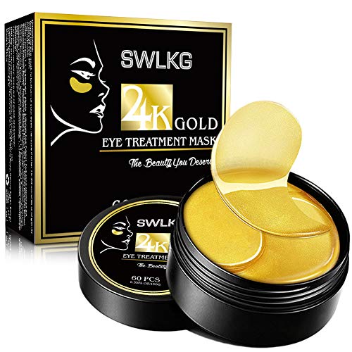 24K Gold Eye Treatment Mask Under Eye Patches Reduces Wrinkles and