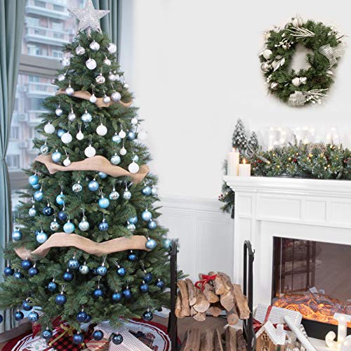 WBHome 6 Feet Premium Spruce Hinged Artificial Christmas Tree, 800 Sprout Branch Tips (Ponderosa Pine, Dunhill Fir and Douglas Fir), Unlit (6FT) - Thumbnail 5