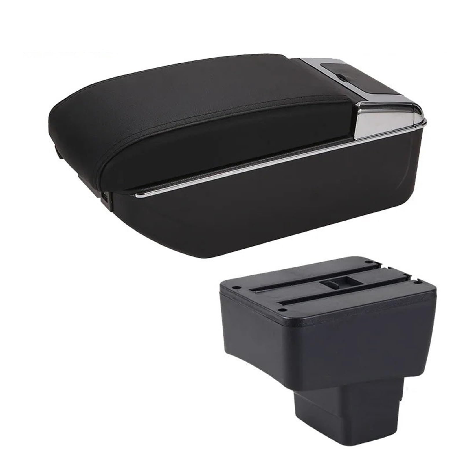 GBGWRMRYX Center Armrest Box For Mazda 2 For Skyactiv Version Cx3 For CX-3 Car Armrest Retrofit Storage Box Accessories Charging With USB Arm Rest(A Black black 7USB)