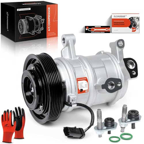 A-Premium Air Conditioner AC Compressor with Clutch Compatible with Jeep Grand Cherokee Commander 2008-2010 & Dodge Ram 1500 2500 3500 4000, Dakota, 10SR15E Style only (NOT fit 10SRE18C Compressor)