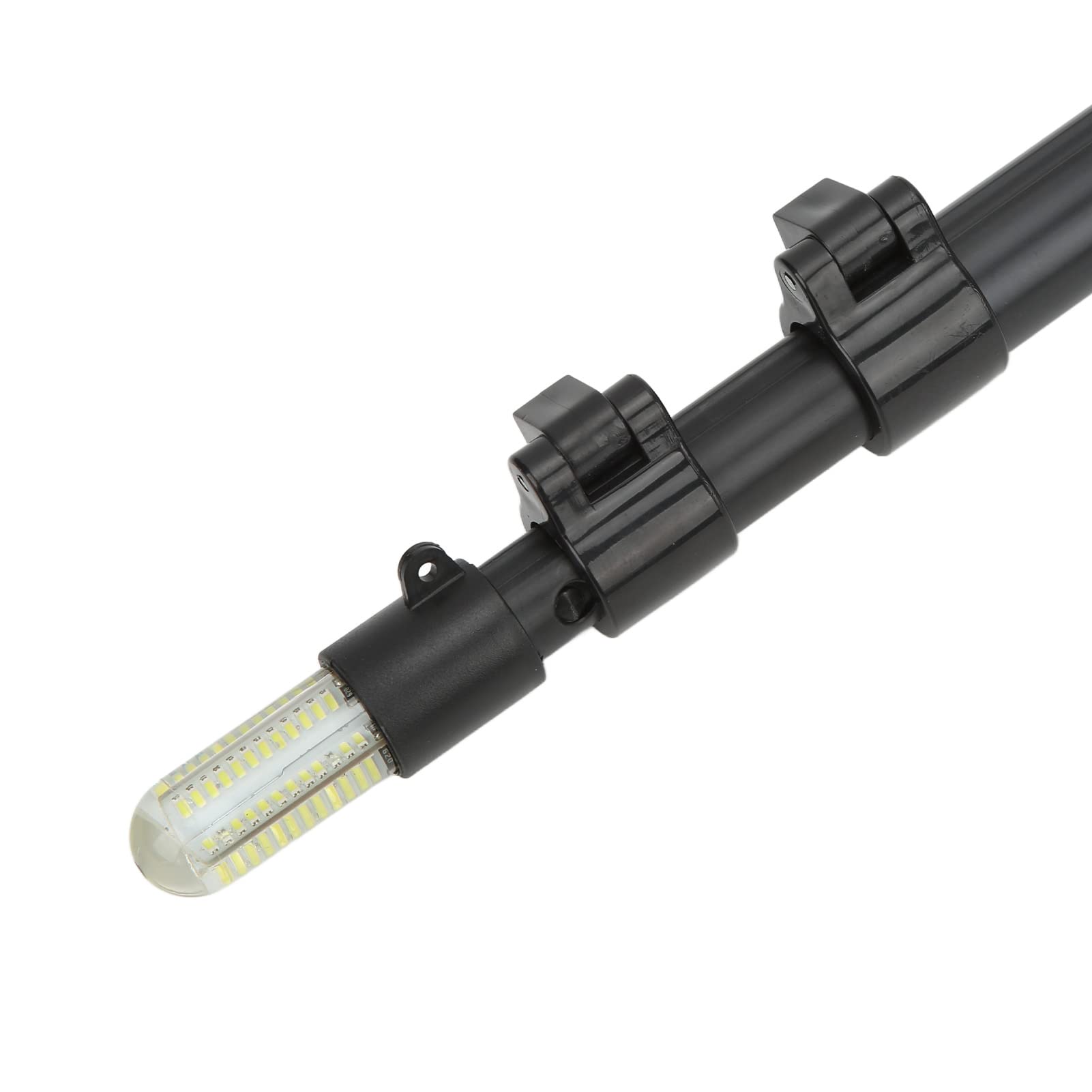 Cryfokt Combinación de Luz de Bandera de Seguridad con Bandera y Lámpara Impermeable para Bote de Remos, Material de Aleación de Nailon y Aluminio