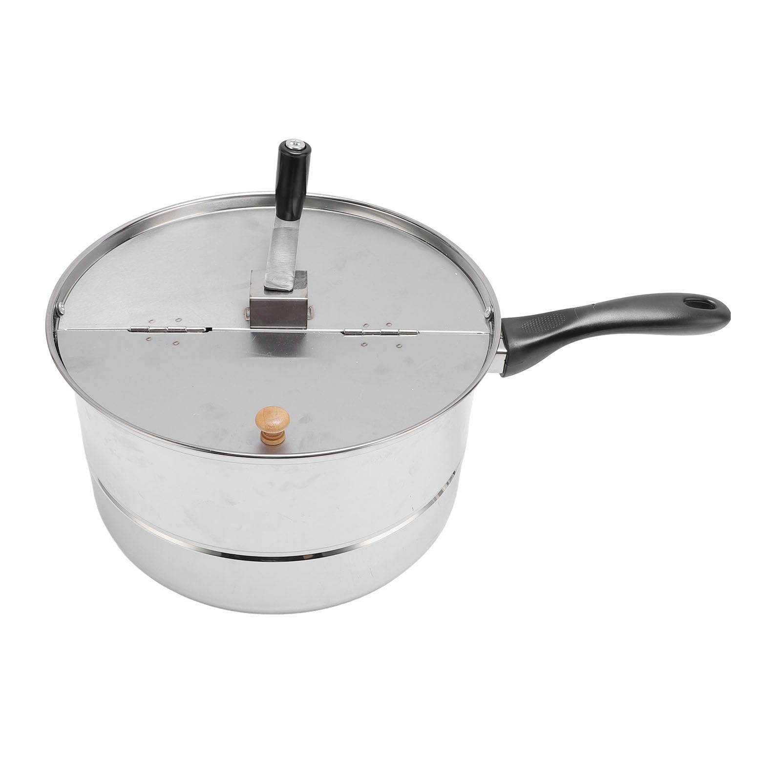 SUNGOOYUE Máquina para Hacer Palomitas de Maíz para Estufa, Máquina para Hacer Palomitas de Maíz Casera de Acero Inoxidable con Manivela, Olla Compacta para de de 11 X 6,5 Pulgadas para Noches de
