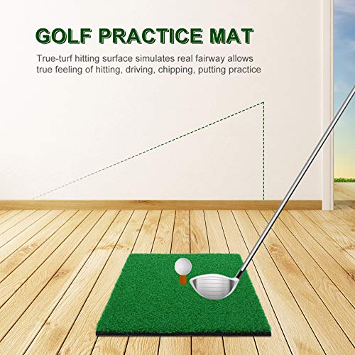 CLISPEED Tapete de PrÃ¡tica de Golfe Residencial PortÃ¡til de Golfe Realista Batendo Na Grama de Tre