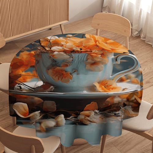 Nappe ronde lavable 127 cm résistante aux taches pour simplifier les repas - 5
