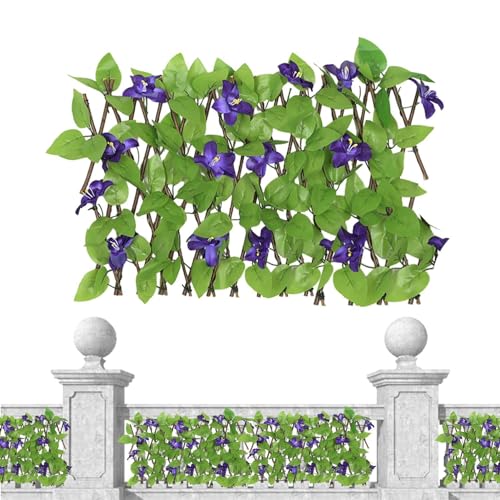 TQEBWUS Enrejado Ampliable Al Aire Libre,Valla Ampliable | Valla de celosías expandibles de Sauce,Valla para decoración del hogar, Pared de Fondo de Plantas Verdes, escaleras y Balcones
