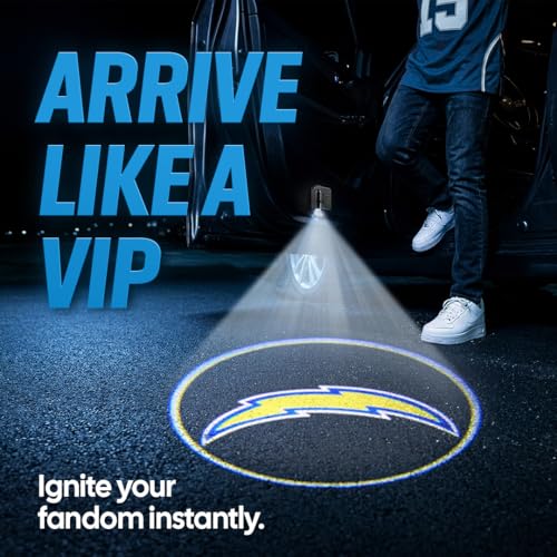 Image of LED Car Door Light - Officially Licensed NFL Wireless Projector - Show Your Team Pride - Battery Powered, Easy Install