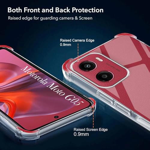 Image of Jkobi Shockproof Crystal-Clear Back Cover for Motorola Moto G05 (Anti Yellow Case | Drop & Camera Protection | Hard Polycarbonate)