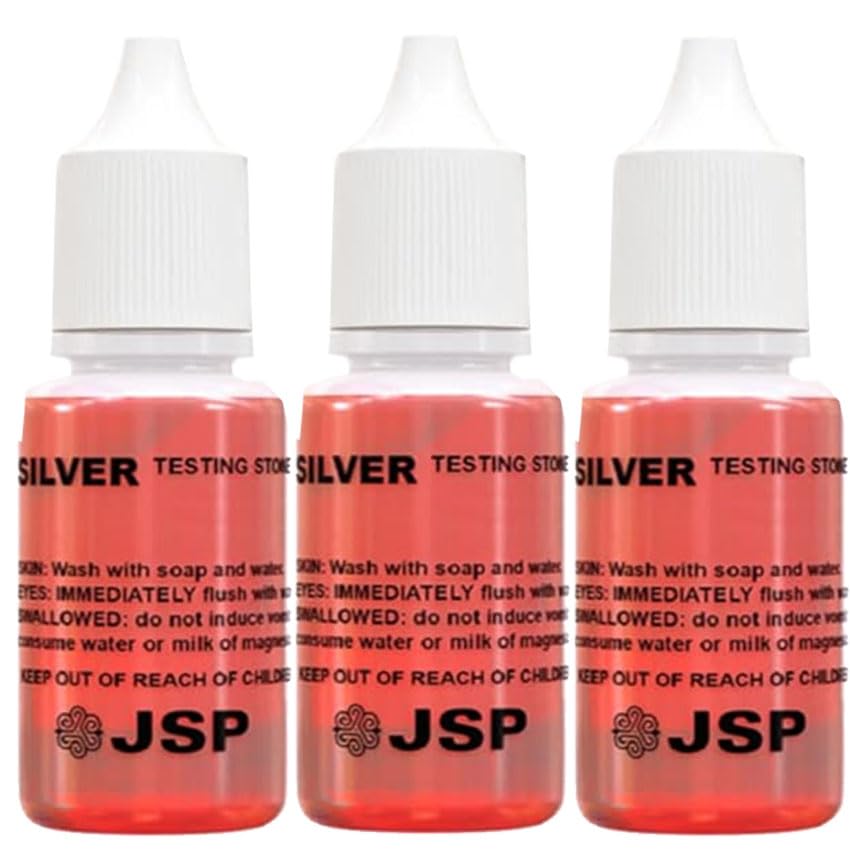 Waytest Silver & Sterling 999 925 Testing Solution Purity Determiner Jewelry Scrap Precious Metal 3 Bottles