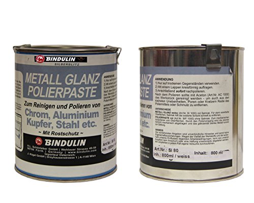 Profidose SILBERBLITZ Metallglanz Polierpaste 750mL Dose mit Salmiak ideal für Waffenpflege Reinigung Hartmetall Edelmetall Eisen Chrom Edelstahl