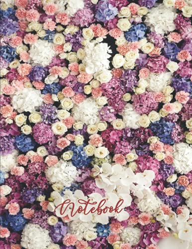 Big Notebook College Ruled: 500 Pages Large-Sized Lined Paper | Include Page Numbering and Index Sheets – Colorful Floral Cover