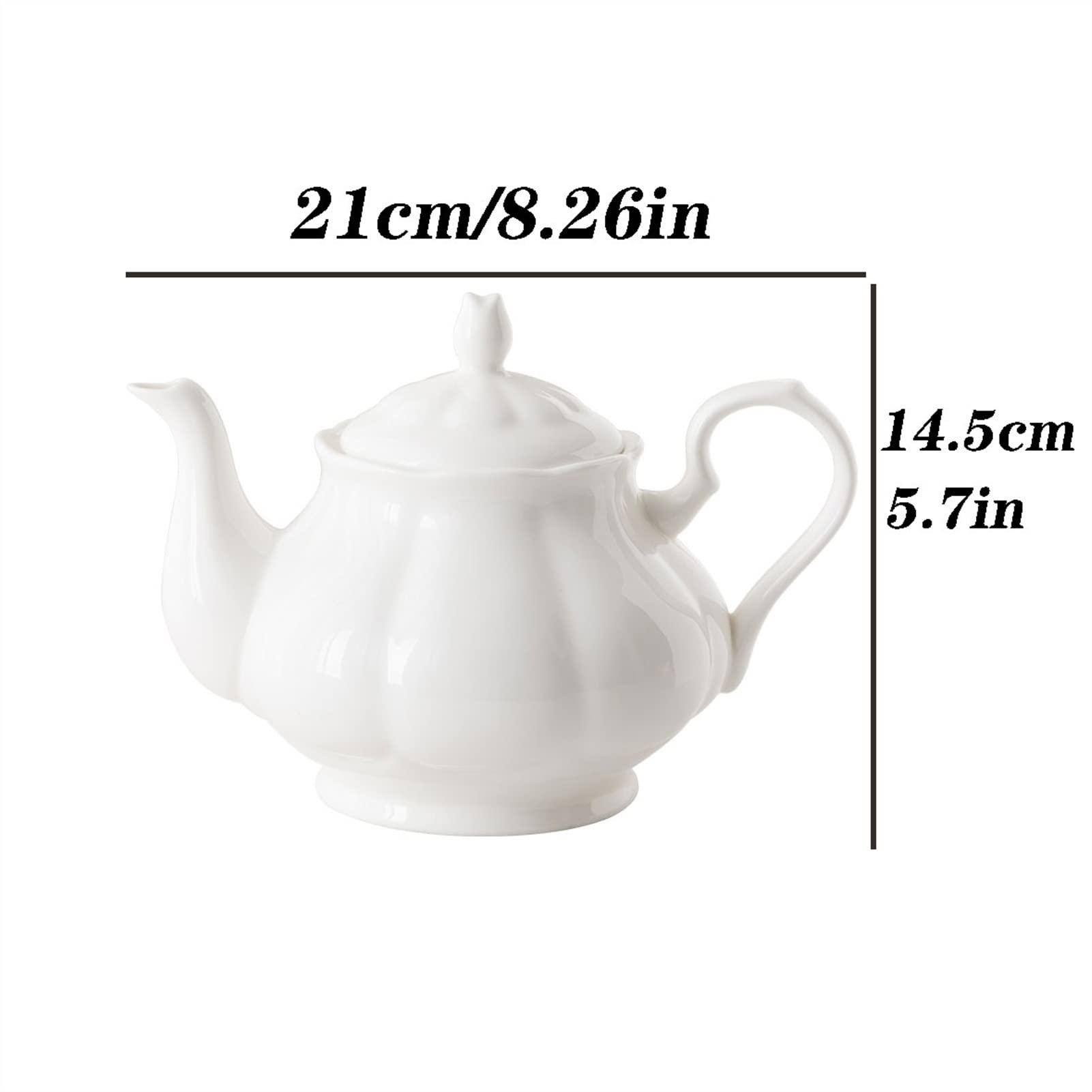 Czajnik 95 0ml Biały ceramiczny czajniczka domowa gospodarstwa domowego o dużą pojemności kawy popołudniowy herbata mleka czajniczka z filtrem Czajnik