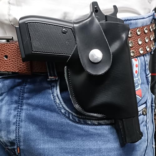 Image of Cast Iron Gas Lighter Cigarette Pocket Lighter - Windproof Lighter - Jet Flame - Hookah Lighter Pocket Lighter | CZ83 Z-Black Heavy Metal Pistol Gun Lighter with Half-Barrel Pull Back System