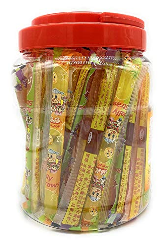 Jin Jin Fruit Jelly Filled Strip Straws Candy miniatura 2