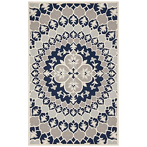 Image of Carpet Mahal Handmade Handwoven Tufted Made of 100% Soft Blended Wool Export Quality Carpets with 1 Inch Thickness (6x6 Feet) Color Multi