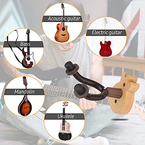 support mural,HUIOP Support de support de crochet de support mural de support de guitare pour guitare acoustique basse guitares électriques ukulélé (support mural en bois en forme de guitare + joug en - Les Beatles, Paul McCartney, John Lennon, RIngo Starr, George Harrison support mural,HUIOP Support de support de crochet de support mural de support de guitare pour guitare acoustique basse guitares électriques ukulélé (support mural en bois en forme de guitare + joug en – Image 6
