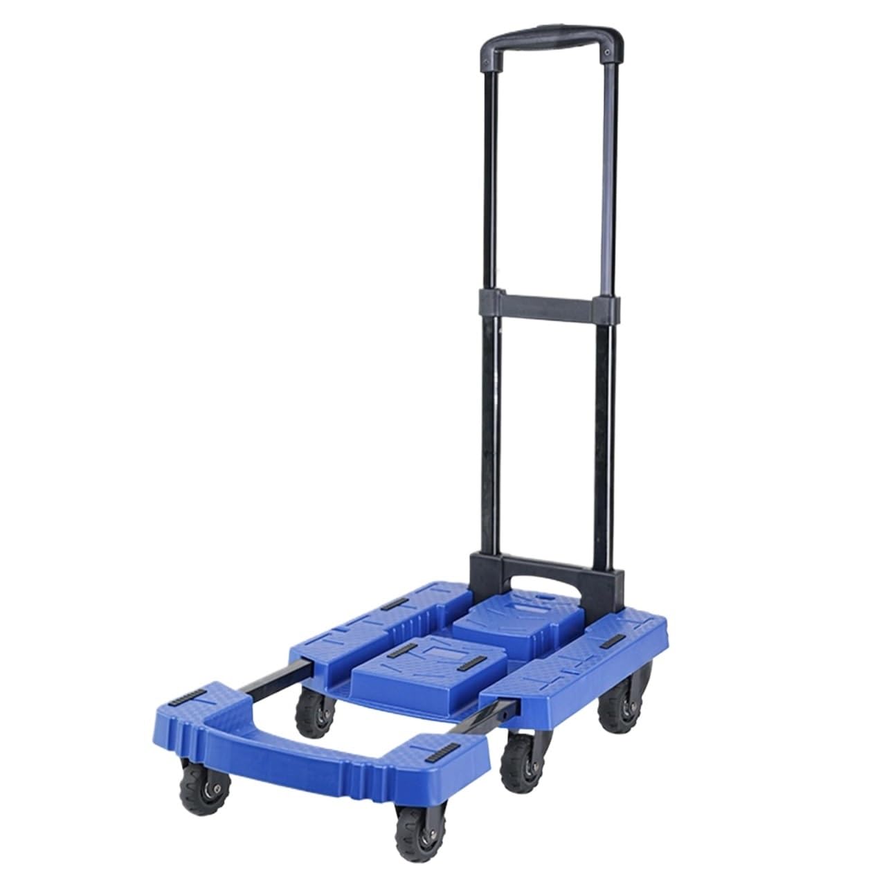 Garage Trolley Retractable Trolley Foldable Flatbed Transporter Truck Platform Hand Truck(Blue)