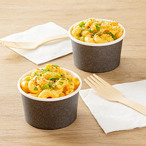 Image of Coppetta 3 Ounce Paper Cups, 50 Durable To Go Cups - Lids Sold Separately, Disposable, Gray Paper Dessert Cups, Freezable, For Cafes And Restaurants - Restaurantware